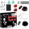Allony Kit Maquillaje Halloween Profesional - Pintura Facial, Blanco y Negro, Rojo, Sangre Falsa Gel y Herramientas