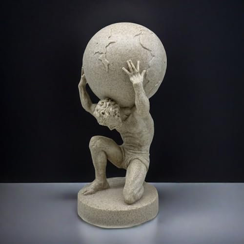FUNSXBUG 27,9 cm große Atlas-Statue, griechischer Gott, Statue, Skulptur, Sammlerfigur, Heimdekoration, Wohnzimmer, Desktop-Dekoration