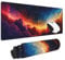 Gaming Mauspad XXL Gemalt Großes Mousepad 800*400mm Rutschfeste Schreibtischunterlage Sternenhimmel Mouse Pad mit Vernähte Kanten Verbessert Desk Mat Geschwindigkeit und Präzision für Gaming und Büro