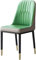 Moderner Esszimmerstuhl aus Leder mit Metallbeinen, für Küche, Wohnzimmer, Schreibtisch, Grün