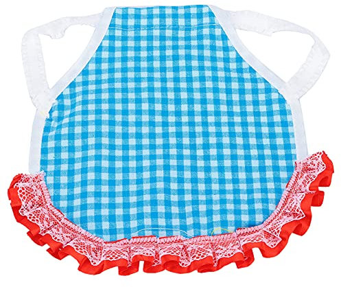 HUONIU Geflügelweste, Rückenschutzschürze mit elastischer Spitze für Hühner, Enten und Gänse, blaues Gitter (Blau kariert)