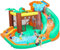 Large inflatable bounce house jungle adventure themed,Double thickened stitching Inflatable Bouncer,Family Backyard Bouncy Castle with pool,slide,climbing wall,basket frame,water sprayer,Idea for Kids