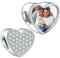 NINGAN Personalized Photo Charm Cuore Sterling Silver Beads Personalizzato Foto Cubic zirconia Braccialetto delle Donne e Collana Regalo Della Ragazza