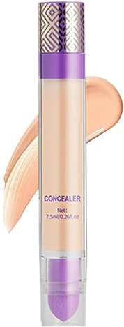 4-in-1 Full Coverage Cream Concealer, wasserfest, langanhaltend, feuchtigkeitsspendend, CC Cream für natürliches Finish, 7,5 ml, multifunktionaler Gesichtskorrektor für alle Hauttypen