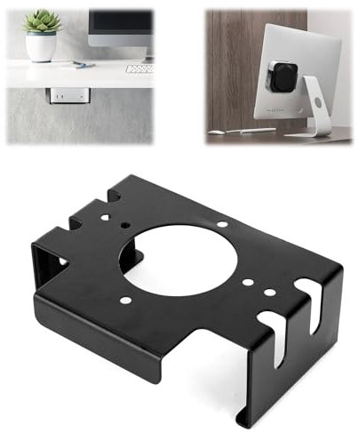 Under Desk Mount for Mac Mini, Carbon Steel Under Table Stand with Screws Monitor Mount Holder Bracket Support Dock Compatible with Mac Mini M4 and M4 Pro 2024