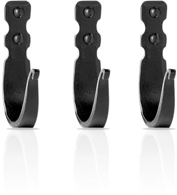 NiCola Black Hooks, Cast Iron Coat Hook, Handmade Decorative Wall Hooks for Hanging Coats Bags Towels Hats, Screws Included for Set of 3