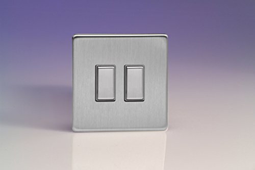 Varilight Double V-Pro Multi-Point Companion Controller - Screwless Brushed Steel With Brushed Steel Buttons, JDSES002S