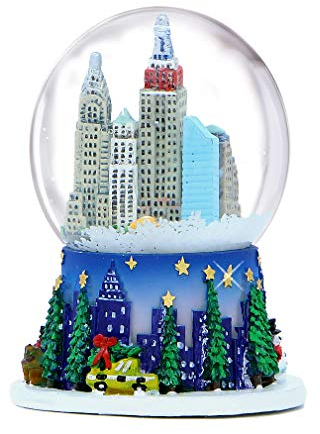 Mini-Schneekugel New York City und Rockefeller Center Skyline NYC, 6,3 cm