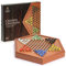 Yellow Mountain Imports Juego de Damas Chinas Halma de Madera, 32 cm, con Cajones y Canicas de Cristal de Colores