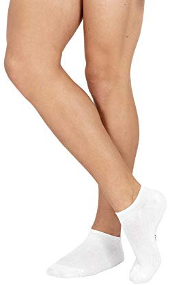 POMPEA 6 paia minicalza filo di scozia fantasmini unisex (35/38, bianco)