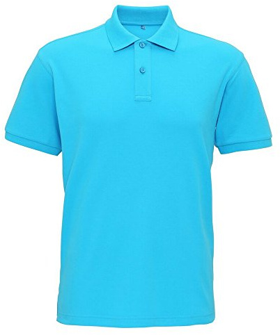 Asquith & Fox Men's Men's Super Smooth Knit Polo Regular Fit Short Sleeve Polo Shirt, Blue (Turquoise 000), Small (Manufacturer Size:Small)