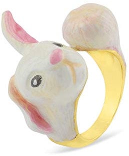 Monkimau Damen Ring Hase Bunny Gold plattiert