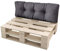 sunnypillow Palettenkissen Auflage Set für Europaletten Indoor und Outdoor Palettenpolster Palettensofa Kissen mit schöner Steppung viele Größen Rückenkissen 120 x 50, Anthrazit