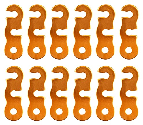 TRIWONDER Aluminiumlegierung Guyline Zeltleinenspanner Zeltzubehör Cord Adjuster Zelt Spanner Seil Teller Seilspanner für Zelt Wandern Camping (Gold - 12 Stück)