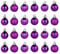 Amosfun stücke 4 cm Weihnachtskugel Ornamente Kunststoff bruchsicher weihnachtsbaumkugeln Urlaub Party Dekoration (lila)