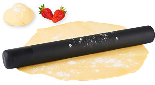 MASTRAD - Rouleau à Pâtisserie - En Silicone - Anti-Adhérent - Sans BPA - 41 Cm - Noir
