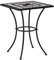 vidaXL Mosaik Bistrotisch Gartentisch Balkontisch Mosaiktisch Terrassentisch Tisch Beistelltisch Gartenmöbel Schwarz Weiß 60cm Keramik