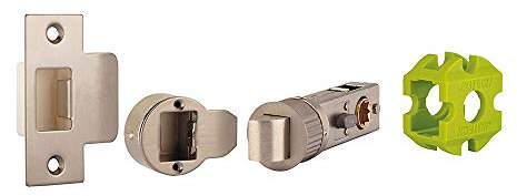 Satin Nickel Plated Smart Jigtech Backset Privacy Latch - 17.5mm CC