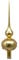 Condecoro Gold Matt Glas Spitze - Klassisch-Modern - Weihnachten - Christbaumspitze