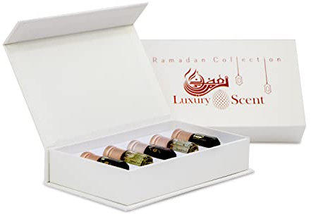 Ramadan Perfume Oil Collection 5 X 3ML Oud Musk Amber Floral Incense Attar Fragrance by Luxury Scent