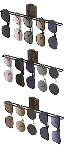 J JACKCUBE DESIGN MK858A Sonnenbrillen-Aufbewahrungs-Organizer zur Wandmontage, 3er-Set Brillen-Halter für den Eingangsbereich, Wohnzimmer, Schlafzimmer