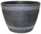 Muddy Hands Grey Wooden Barrel Effect Plant Pot Round Plastic Planter Outdoor Garden Flower Tree Herb Water Feature (Single - Small Ø 28cm)