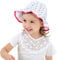 Baby Sonnenhut Mädchen Schirmmütze Kinder Hüte Flapper UV Schutz Caps Faltbarer Eimer Hut Weiche Baumwolle Strand Hüte Hut des Breiten Krempe Fischers Bunte Punkte,52 cm