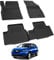 Auto Fußmatten Kompatibel mit OPEL Grandland X 2017-2024 Geruchlos 4.5D Passform Allwetter Automatten 4 Teilige | Antirutschmatte Hoher Rand Gummimatten Schwarz Fussmatten Vorne Hinten Autoteppich