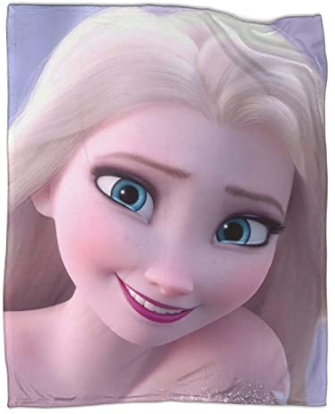 UNDERZY ELSA & Anna Decke Gefrorene ELSA Decke Kuscheldecke Flanell Kinder 3D-Digitaldruck Fleecedecke, Wohndecke Weiche Sofadecke Für Kinder Jugendliche 60x80inch(150x200cm)