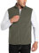 33,000ft Herren Fleece Weste Jacke Standkragen Ultraleicht Outdoor Ärmellose Fleecejacke Gilets Tops Fleeceweste Herren mit Taschen Reißverschluss (Olivgrün,M)