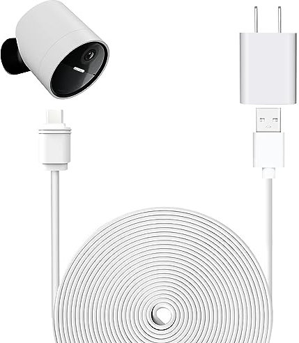 25ft/7.6m Weatherproof Outdoor Charging Cable for SimpliSafe Outdoor Security Camera Only (1)