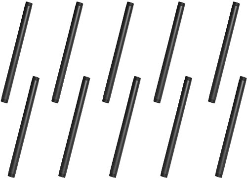 HITOMEN 3/4 x 12 Industrial Iron Pipe (10 PCS) - Heavy Duty Metal Steel Black Threaded Pipes for DIY Wall Mounted Vintage Retro Shelving & Rustic Shelf Brackets