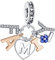 Annmors Abalorio Charm 925 Perles En Argent Sterling Breloque Compatible Européen Bracelets Collier Family Perles Oxyde Zirconium Noël Saint Valentin Cadeau Fête des Mères Femmes Filles