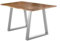 Bett11 SAM B-Ware Esszimmertisch 90 x 90 cm Bozen, Baumkantentisch naturfarben, Akazienholz massiv, V-Gestell aus Metall Silber, Tischplattenstärke 26 mm, echte Baumkante