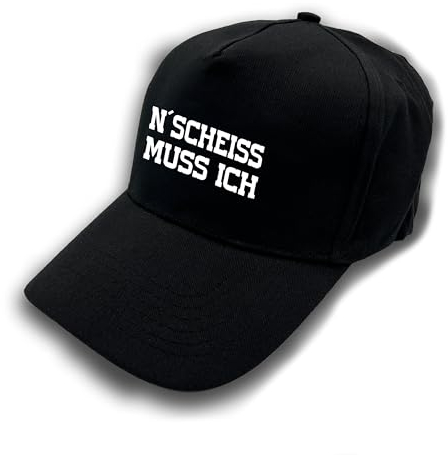 Herzbotschaft Baseball Cap | Schirmmütze | N´Scheiss muss ich | Farbwahl | Unisex Baseball Mütze | hochwertiger Druck | OneSize durch verstellbaren Klettverschluss
