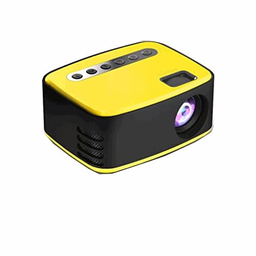 Small Projector Home LED Portable Video Player Cinema Micro Projector Small Projector 1080P HD Projection Conference (Yellow 114 * 91 * 51mm)