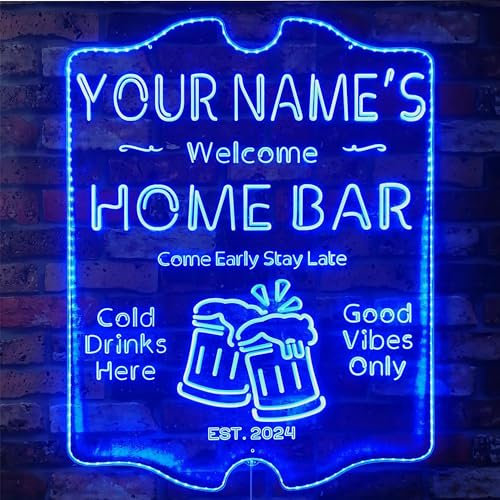 ADVPRO Personalized Your Name Home Bar Pub Mirror RGB Dynamic Glam LED Sign - Cut-to-Edge Shape - Smart 3D Wall Decoration - Multicolor Dynamic Lighting st06s43-fnd-p11-tm-c