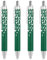 fifbird St Patricks Day Kugelschreiber mit Irland-Flagge, einziehbar, feine Spitze, runder Schaft, für Notizbuch, Schreiben, Büro, Arbeiten, 0,5 mm, 4 Stück