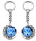 porte clés pompon 2 pièces pendentif de porte clés lumineux de lune de loup hurlant pendentif de lune rotatif Double face pendentif de porte clés Style 19