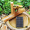 Fontaine à Eau extérieure à énergie Solaire, Fontaine Solaire à Bascule Japonaise en Bambou avec Pompe, Panneau Solaire 6 W, Filtre à Eau et Tube d'eau de 2 m, pour pelouse, Jardin, arrière-Cour,16''
