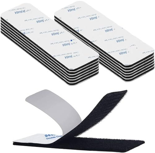 15 Pcs Pad Biadesivo, Nastro Biadesivo Extra Forte Feltro Strisce a strappo Autoadesivo Resistente All'acqua Rettangolo Stretch Adesivo Riutilizzabile Elementi di Fissaggio Posteriori Adesivi Adesiva