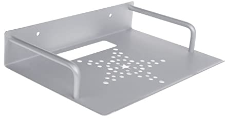 Xumh2024-3 Beamer Halterung Universal Projektor Tablett Halterung Wand Unterstützung Aluminium TV Box Router Halterung Halter Lautsprecher Projektor Ständer Wand Halterung Projektor Halterung(White)