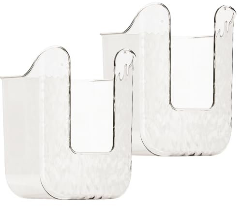 Pack of 2 Wet Wipes Dispenser Box Wall Mounted, No Punching Refillable Wipes Storage Container for Kitchen Bedroom Bathroom (White)