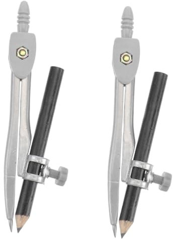 BCOATH 2st Kompass Für Geometrie Winkelmesser Und Kompass Anreiß- Und Kompasswerkzeug Winkelmesser Für Die Holzbearbeitung Kompassgeometrie Und Papier Kompass Für Kreise Halter Hölzern