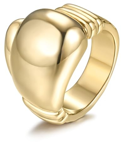 Bling King London Boxing Glove Signet Ring, Gold, PVD Gold Plated | multiple size , hyerperalogenic