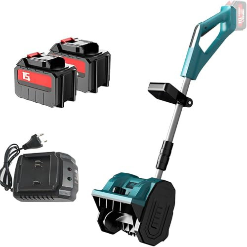 RayGenius Hand-Powered Household Snow Shovel, Cordless Electric Snow Shovel (18 V, Working Width 25 Cm, Maximum Snow Height 20 Cm), With Battery And Charger,1Xbattery