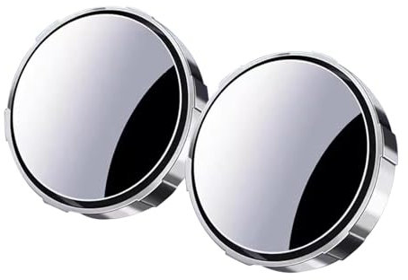 SHEDIE BlindSpotRearviewMirror, Weitwinkel-Rückspiegel, Verstellbarer Toter-Winkel-Spiegel, Parabolspiegel, Autozubehör, Saugnapf, wiederverwendbar(Silver)