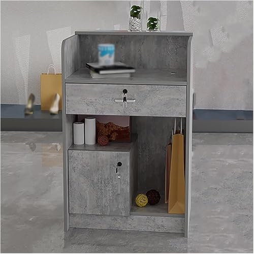 Moderner Empfangstresen mit Verkaufstheke und Kassenschublade für Kasse (60 x 42 x 95 cm)