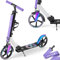 MOVINO Infinity Roller Scooter City Roller Tretroller Klappbar Höhenverstellbar Mit Flaschenhalter Für Jugendliche Und Erwachsene Tretroller mit Aluminium-Deck