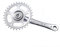 Ymnilian Pedivella Bici,Pedivelle MTB Bicicletta a Catena in Alluminio in Lega di Alluminio con Serra 32 Denti MTB Bike Parts Foro Quadrato Grulency Accessorio per Bicicletta